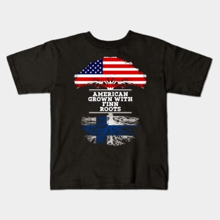 American Grown With Finn Roots - Gift for Finnish From Finland Kids T-Shirt